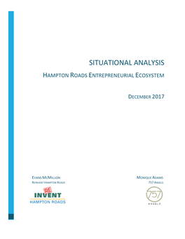 Situational Analysis Hampton Roads Entrepreneurial Ecosystem