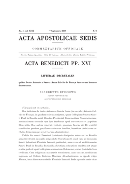 Acta Apostolicae Sedis