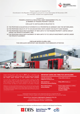 Frasers Logistics & Industrial Trust