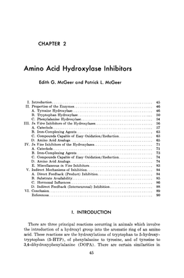 Amino Acid Hydroxylase Inhibitors