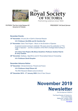 November 2019 Newsletter Print Post Approved 100009741