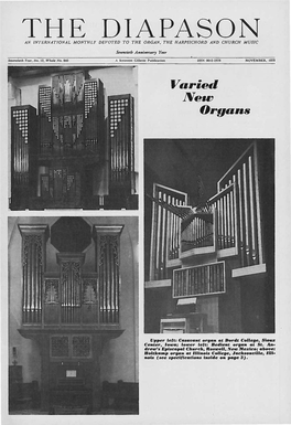 The Diapason an International Monthly Devoted to the Organ, the Harpsichord and Church Music