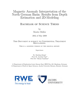 Magnetic Anomaly Interpretation of the North German Basin: Results from Depth Estimation and 2D-Modeling