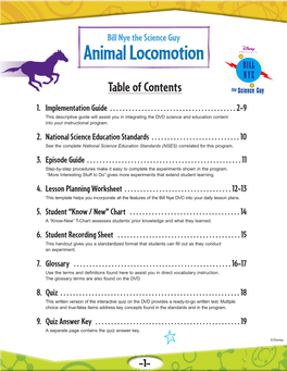 11 Animal Locomotion