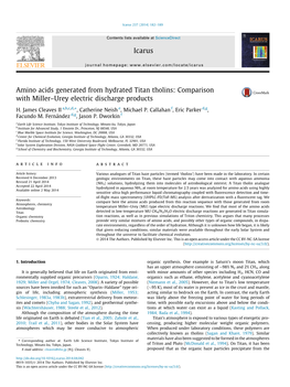 Amino Acids Generated from Hydrated Titan Tholins: Comparison with Miller–Urey Electric Discharge Products