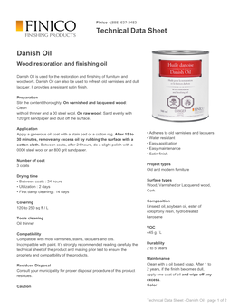 Technical Data Sheet Danish