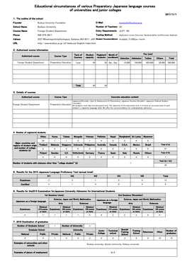 Bunkyo University [PDF:15KB]