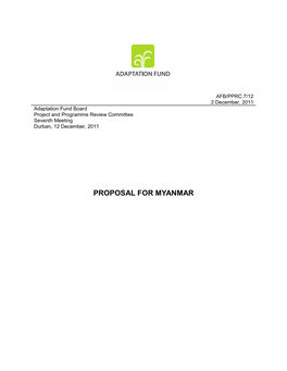 Proposal for Myanmar