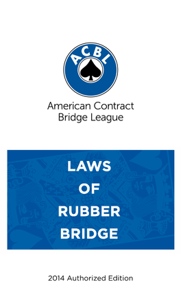 Laws of Rubber Bridge