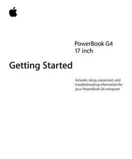 Powerbook G4 17-Inch(2003): Getting Started (Manual)