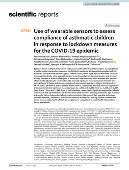 Use of Wearable Sensors to Assess Compliance of Asthmatic