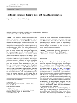 Arthropod-Plant Interactions (2015) 9:187–195 DOI 10.1007/S11829-015-9360-5