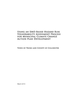 Using an EMO-Based Hazard Risk Vulnerability Assessment Process for Municipal Climate Change Action Plan Development