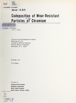 Codeposition of Wear-Resistant Particles with Chromium