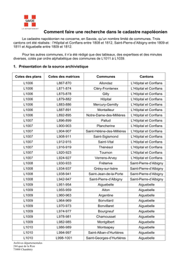 Cadastre Napoléonien