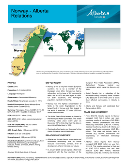 Norway - Alberta Relations
