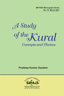 A Study of the Kural: Concepts and Themes