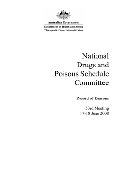 National Drugs and Poisons Schedule Committee