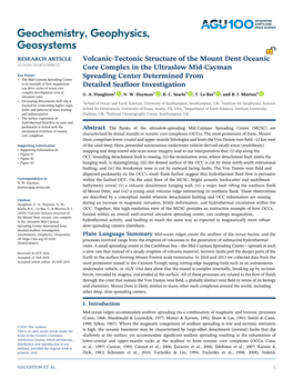 Volcanic-Tectonic Structure of the Mount Dent Oceanic Core Complex