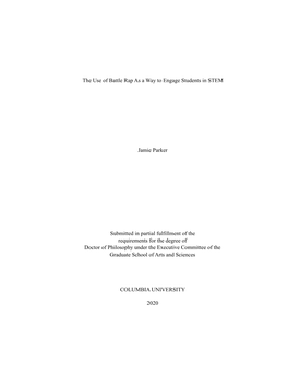 Jamie Parker Final Dissertation May 22 2020