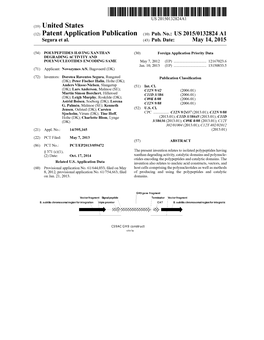 (12) Patent Application Publication (10) Pub. No.: US 2015/0132824 A1 Segura Et Al