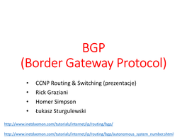 BGP (Border Gateway Protocol)