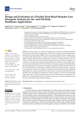 Design and Evaluation of a Flexible Dual-Band Meander Line Monopole Antenna for On- and Off-Body Healthcare Applications