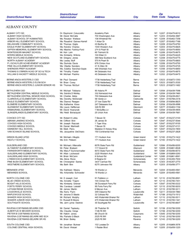 Public Districts and Schools by County of Location