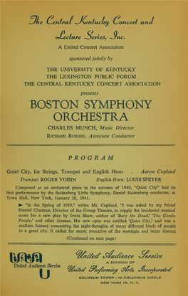 Boston Symphony Orchestra Concert Programs, Season 81, 1961-1962, Trip