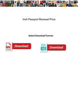 Irish Passport Renewal Price