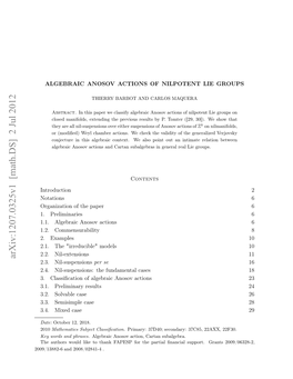 Arxiv:1207.0325V1 [Math.DS] 2 Jul 2012 091826Ad20/24