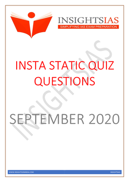 Insta Static Quiz Questions