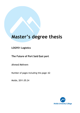 Master's Degree Thesis