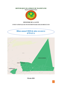 Bilan Annuel 2020 De Mise En Œuvre D'inaya