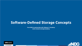 Software-Defined Storage Concepts