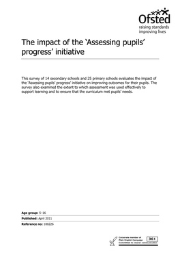 The Impact of the 'Assessing Pupils' Progress' Initiative