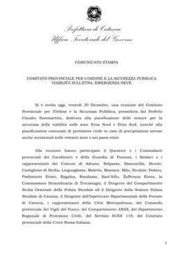 Prefettura Di Catania Ufficio Territoriale Del Governo