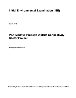 Madhya Pradesh District Connectivity Sector Project