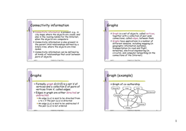 Connectivity Information Graphs Graphs Graph (Example)