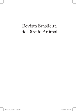 Revista Brasileira De Direito Animal