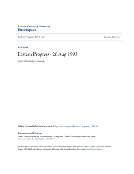 Eastern Progress 1993-1994 Eastern Progress