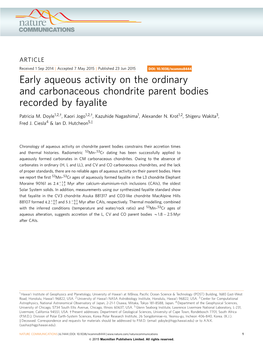 Early Aqueous Activity on the Ordinary and Carbonaceous Chondrite Parent Bodies Recorded by Fayalite