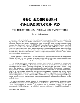 The Nemedian Chroniclers #25 [WS18]