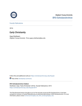 Early Christianity