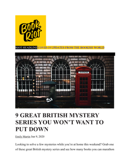 9 Great British Mystery Series You Won't Want to Put Down