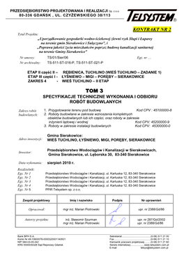 Str Tyt Specyfikacje Kontrakt Nr 2