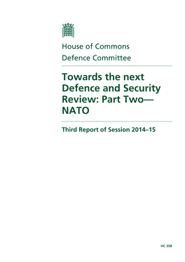 Towards the Next Defence and Security Review: Part Two— NATO