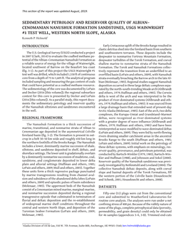 SEDIMENTARY PETROLOGY and RESERVOIR QUALITY of ALBIAN– CENOMANIAN NANUSHUK FORMATION SANDSTONES, USGS WAINWRIGHT #1 TEST WELL, WESTERN NORTH SLOPE, ALASKA Kenneth P