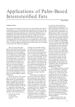 Applications of Palm-Based Interesterified Fats Johari Minal*