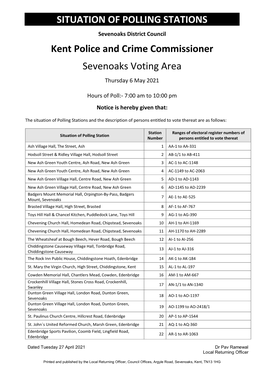 Situation of Polling Stations